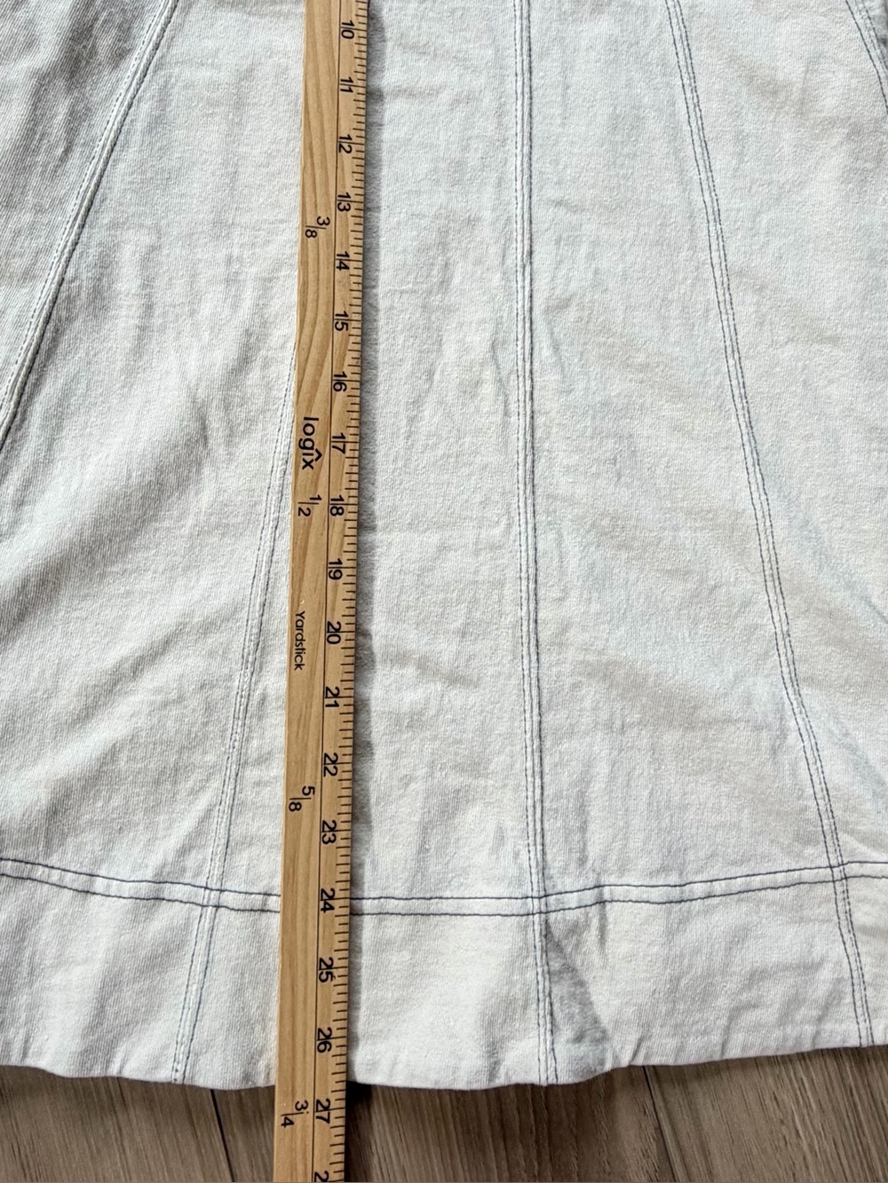 Free People Beach Strada Cream Cotton Sleeveless Flared Tunic Vertical Stripe M - Picture 7 of 7